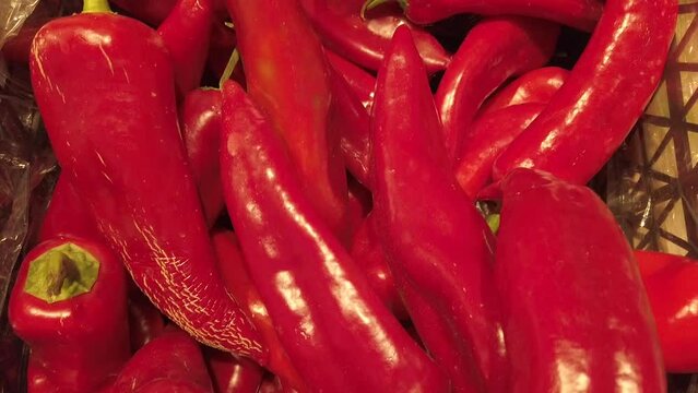 Juicy capi pepper in the store.