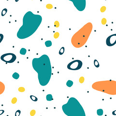 Bright Simple Vector Seamless Pattern. Color