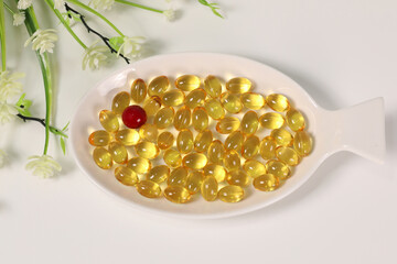 fish oil, vitamins for health, cod liver oil omega 3 and dha, body care, pill yellow clear