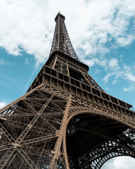 Bottom view of the Eiffel Tower
