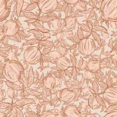 Keuken spatwand met foto Creative seamless pattern with pomegranate. Oil paint effect. Bright summer print. Great design for any purposes  © Natallia Novik