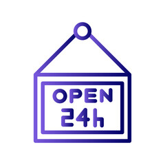 Open Shop 24 Hours Icon