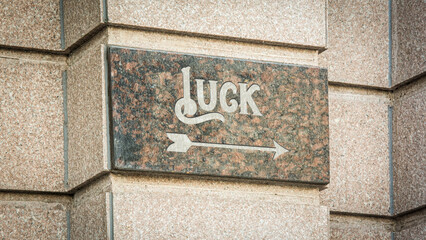 Street Sign to Luck