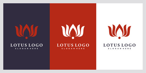 Lotus logo design with creative concept