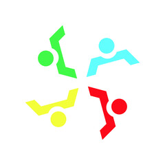 Community logo design inspiration vector template, Social relationship logo and icon, Adoption care logo concept, Icon symbol