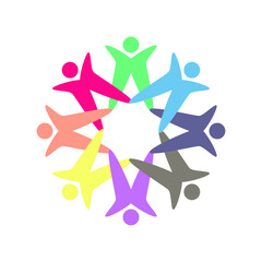 Community logo design inspiration vector template, Social relationship logo and icon, Adoption care logo concept, Icon symbol