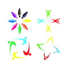 Community logo design inspiration vector template, Social relationship logo and icon, Adoption care logo concept, Icon symbol