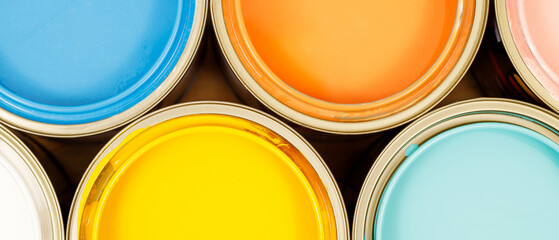 Texture paint cans and paint brushes and how to choose the perfect interior paint color and good for health