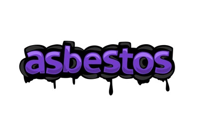 ASBESTOS writing graffiti design on white background