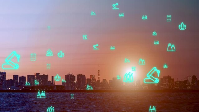 デジタルクラウド化によるデジタルトランスフォーメーションのイメージ　5Gサイバーセキュリティコンセプ