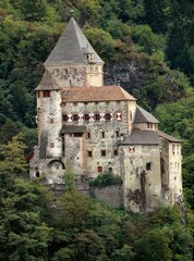 Fototapeta na wymiar Trostburg Castle above the South Tyrolean town of Waidbruck in the Isarco Valley, Italy, Europe