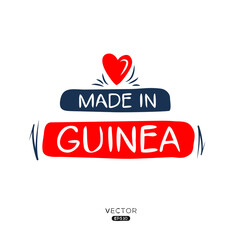 Made in Guinea, vector illustration.