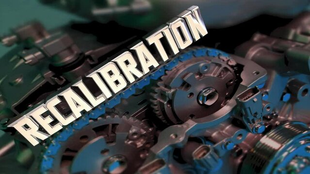 Recalibration Engine Gears Change Course Action Recalibrate 3d Animation