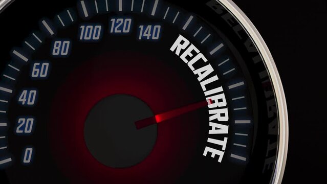 Recalibrate Speedometer Change Rethink Actions Fast Speed 3d Animation