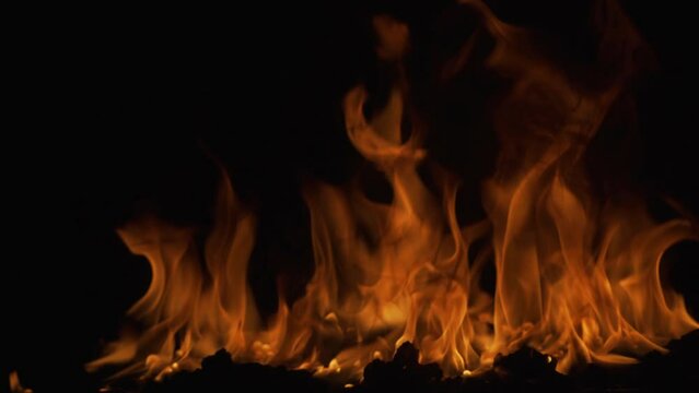 Devil flame, hell concept. Fire. Abstract background of fire and flames. Burning big flame.