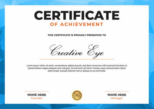 Modern creative and new trading certificates for all types company and employs