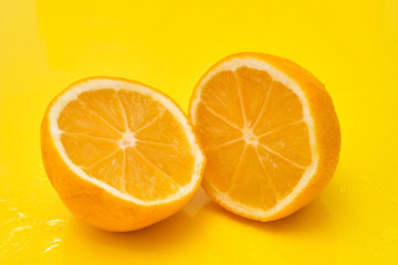 Two slices of lemon