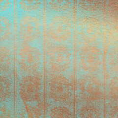 Bronze leather texture with vintage pattern. Scrapbook backdrop