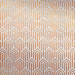 Gold Art Deco background. Leather texture with silver geometric pattern