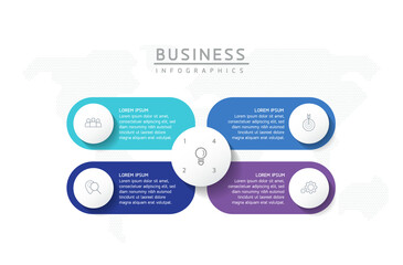 Vector illustration, infographics design, template, marketing, information, with 4 options or steps