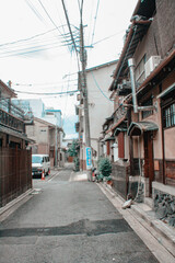 Fototapeta premium japon kyoto rue temple tradition mordernité nature montagne train rivière bouddha geisha