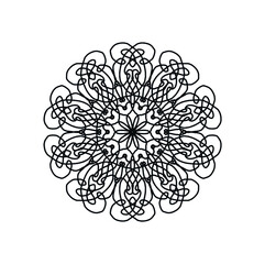 abstract floral mandala on white background