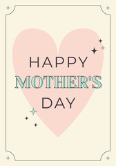  Happy Mother`s Day card. Vector illustration. 