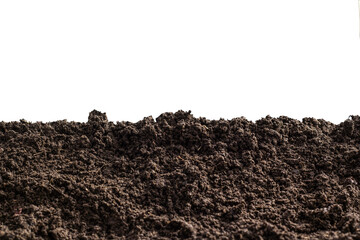 pile Soil or dirt isolated on white background