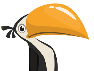 Toucan cartoon. Vector toucan bird. Exotic colorful bird illustration © drawkman