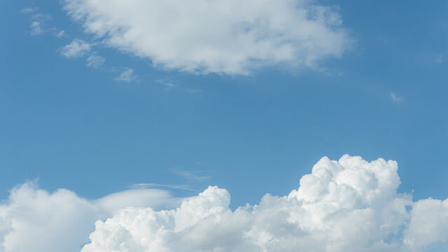 White cloud on sky background