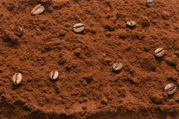 Instant coffee isolated on a background.