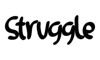 motivational words written by hand with basic colors black and white