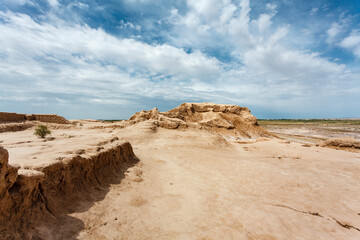 Ruins of Topraq Kala in Uzbekistan, Central Asia