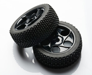 Naklejka premium Pair of auto car wheels