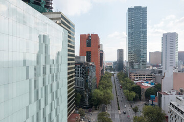Fototapeta na wymiar Paseo de la Reforma Avenue in Ciudad de México, CDMX, Mexico