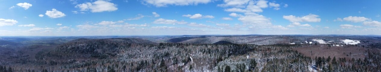 drone panoramic view of the hills 