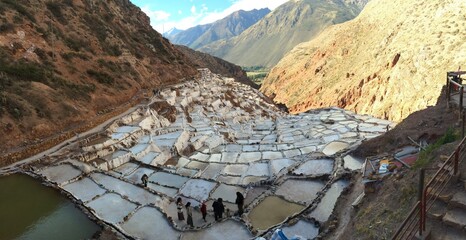 Salt mines Peru salt flats
