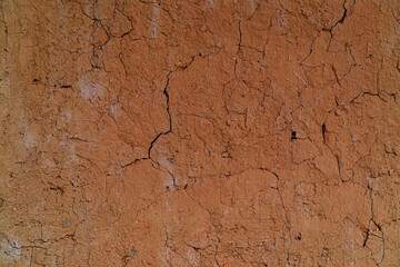 Old house, clay wall texture, background.
