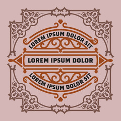 Western card with vintage style