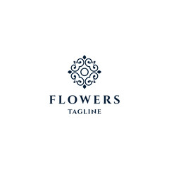 Flower logo design vector icon template