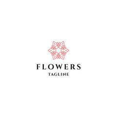 Flower logo design vector icon template