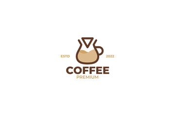 Coffee paper filter dripper logo design