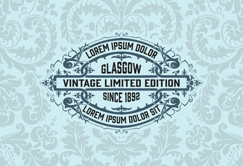 Obraz premium Western card with vintage style