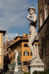 Statue de David sur la place della Signoria à Florence
