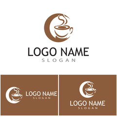 Coffee cup Logo Template vector icon design