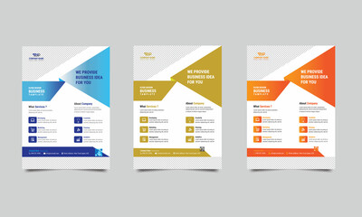 Modern Flyer Shape Design. Template Layout for Flyer.City concept in A4 layout. Cover book portfolio presentation poster. Corporate business flyer.