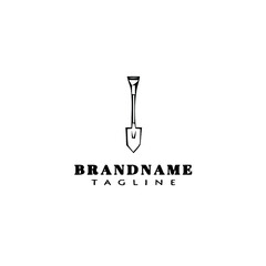 shovel logo icon design template illustration
