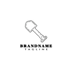 shovel logo icon design template illustration