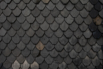 The texture of the roof of the roof, made of shingles. The texture of shingles. Background