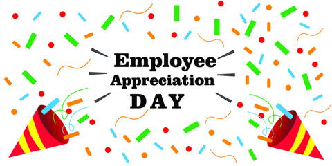 a background design about employee appreciation day with various ornaments inside